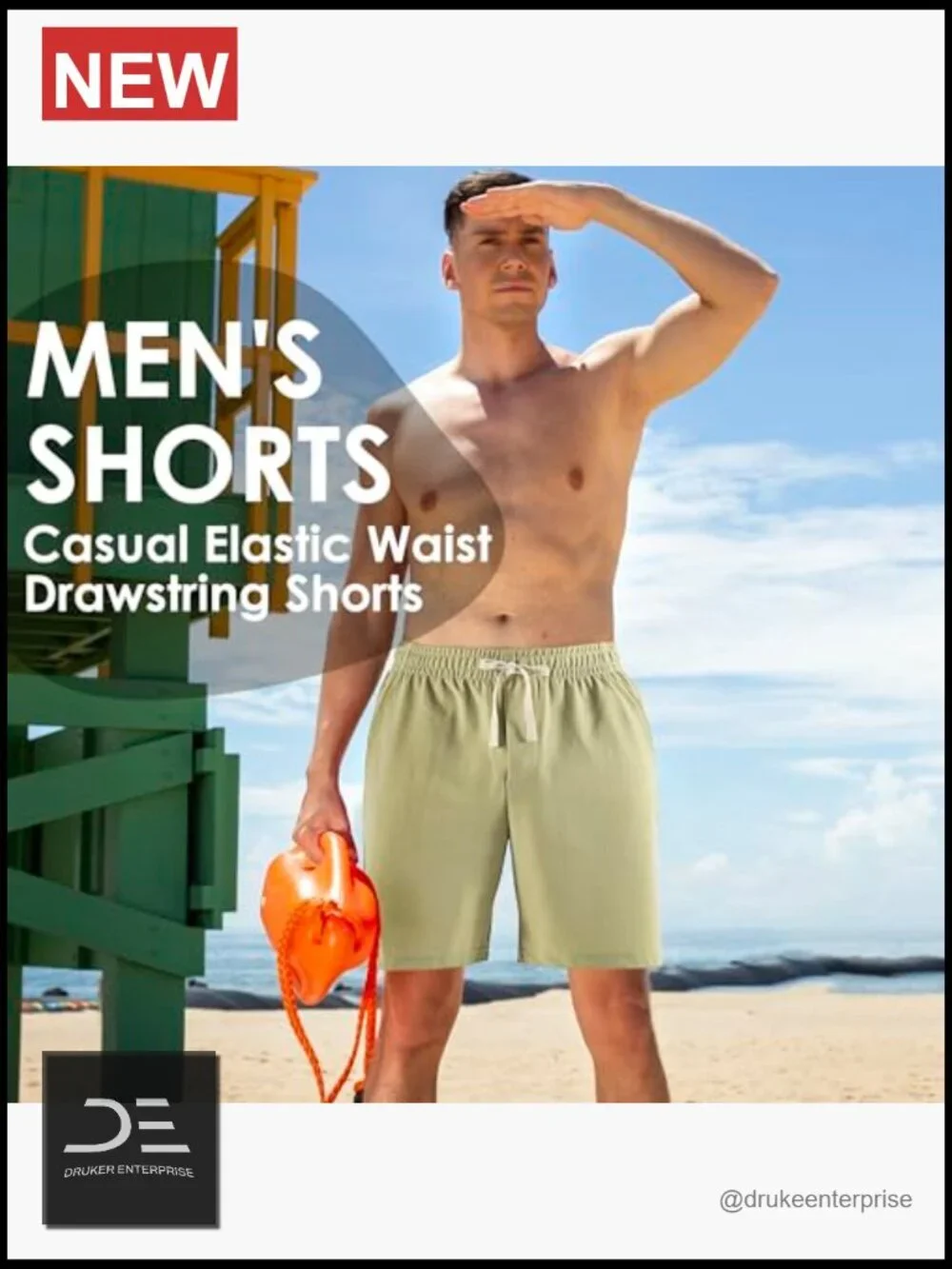 Mens Casual Athletic Shorts with Pockets Elastic Waist Drawstring
